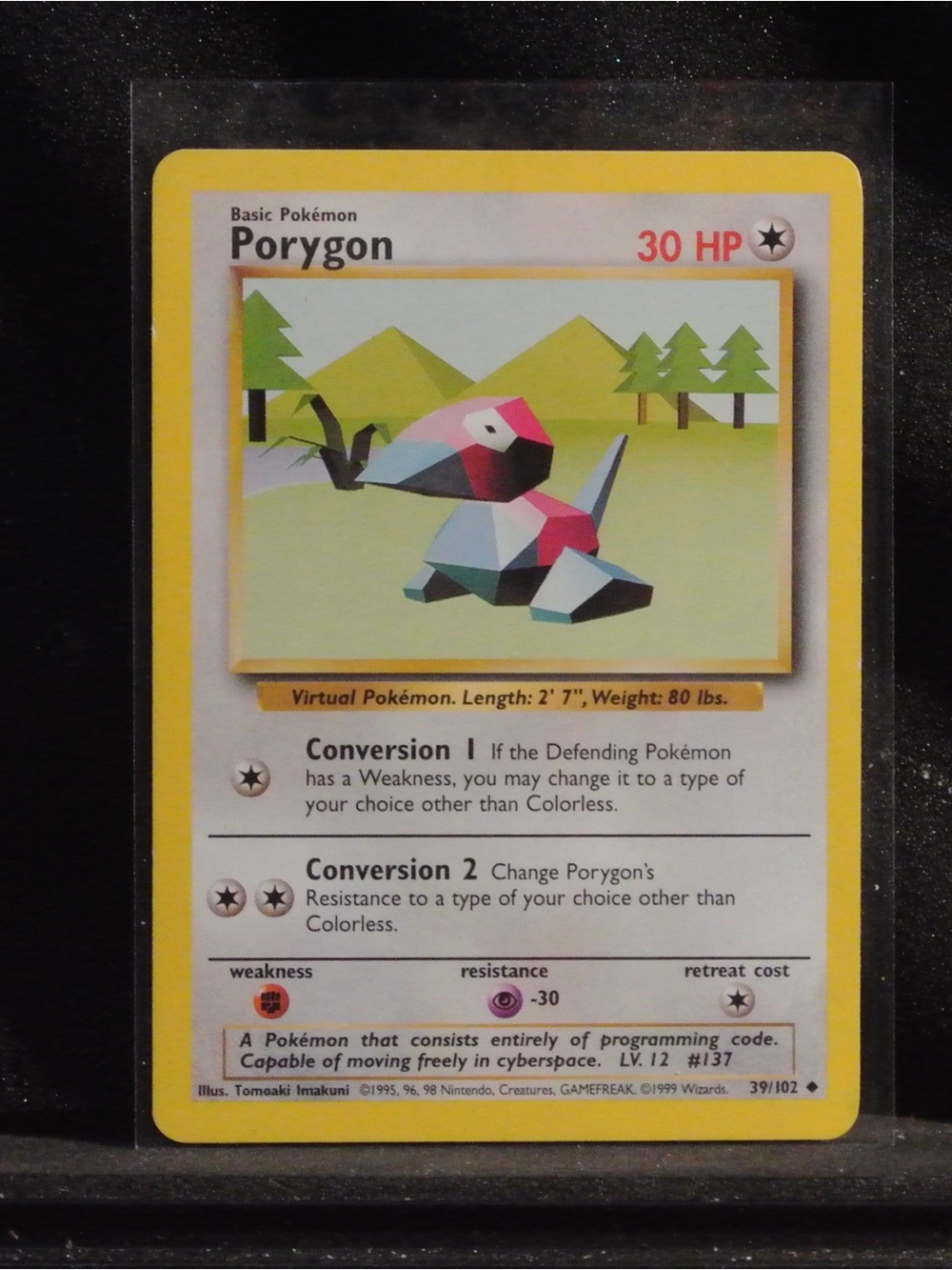Pokemon Porygon Trading Card – Vintage Base Set Trading Card